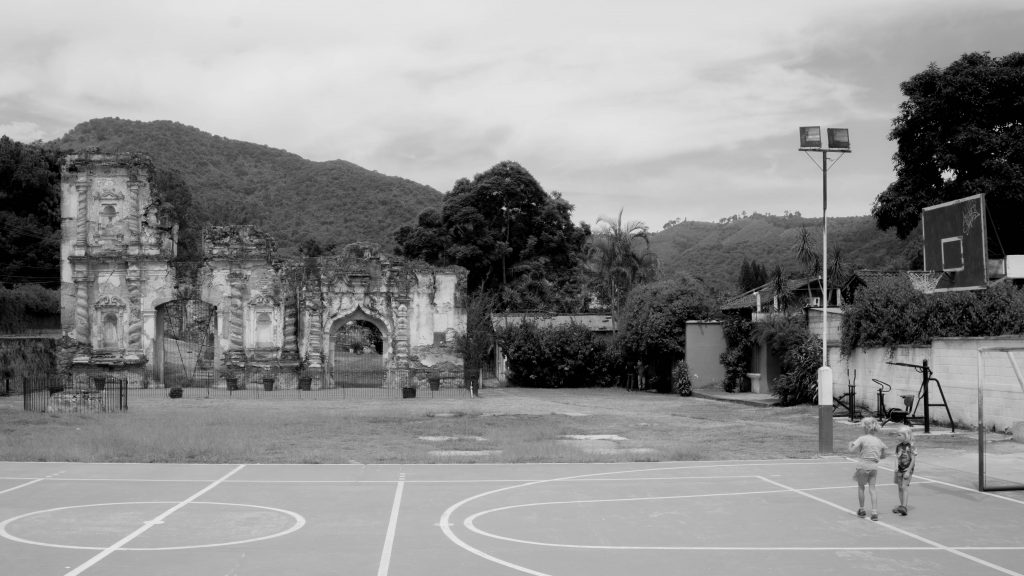 Basketball and ruins