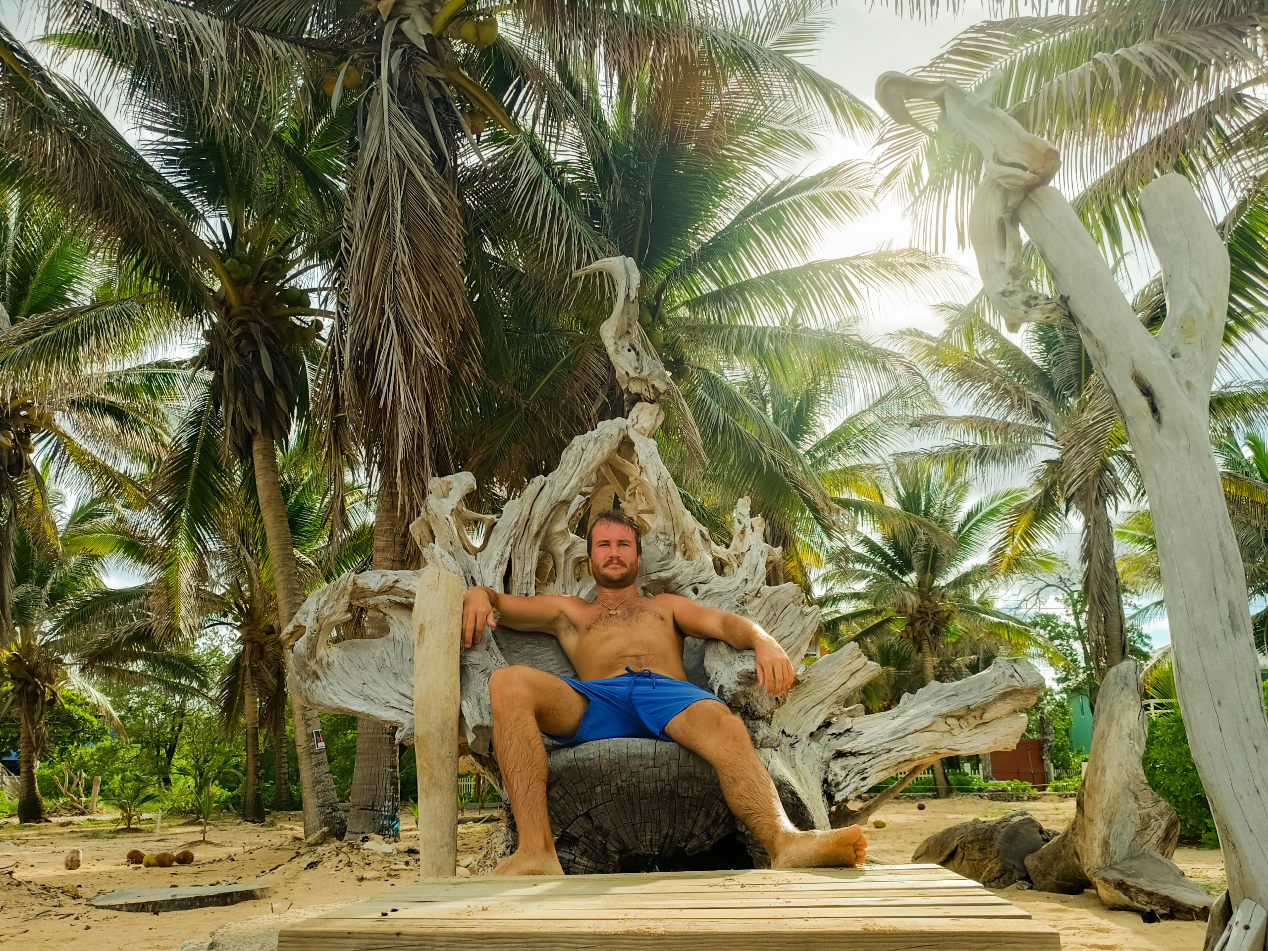 Me on a throne in Utila